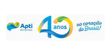 Logo comemorativo de 40 anos da Apti Alimentos